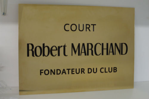 Plaque nom du terrain